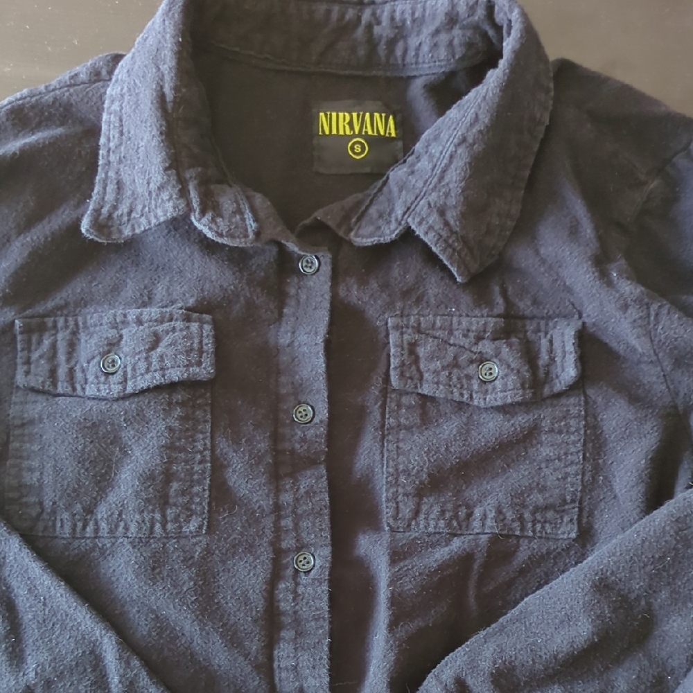 Nirvana Black Button Up Shirt